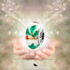 Black Raven Beads Eucaliptus Glass white and green glass Bead by The Alternative Bead. Your official Black Raven Beads Retailer from Germany