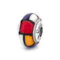 Black Raven Beads Mondriaan (limited availability) Charm red and white and blue and orange glass Bead by The Alternative Bead. Your official Black Raven Beads Retailer from Germany