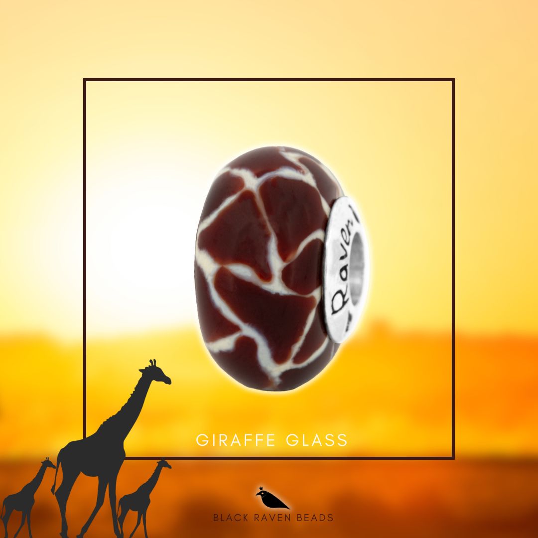 Black Raven Beads Giraffe Glass brown and beige glass Bead by The Alternative Bead. Your official Black Raven Beads Retailer from Germany