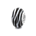 Black Raven Beads Zebra Glass black and white and striped and animal glass Bead by The Alternative Bead. Your official Black Raven Beads Retailer from Germany