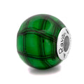 Black Raven Beads Tartan Green Big LA green glass Bead by The Alternative Bead. Your official Black Raven Beads Retailer from Germany