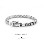 Black Raven Beads Bracelet Foxfire Weave silver sterling-silver Bracelet by The Alternative Bead. Your official Black Raven Beads Retailer from Germany