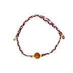 Black Raven Beads Tridatu Bracelet with Rudraksha Seed red fabric Bracelet by The Alternative Bead. Your official Black Raven Beads Retailer from Germany