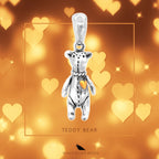 Black Raven Beads Teddy Bear silver and gold sterling-silver Dangle by The Alternative Bead. Your official Black Raven Beads Retailer from Germany