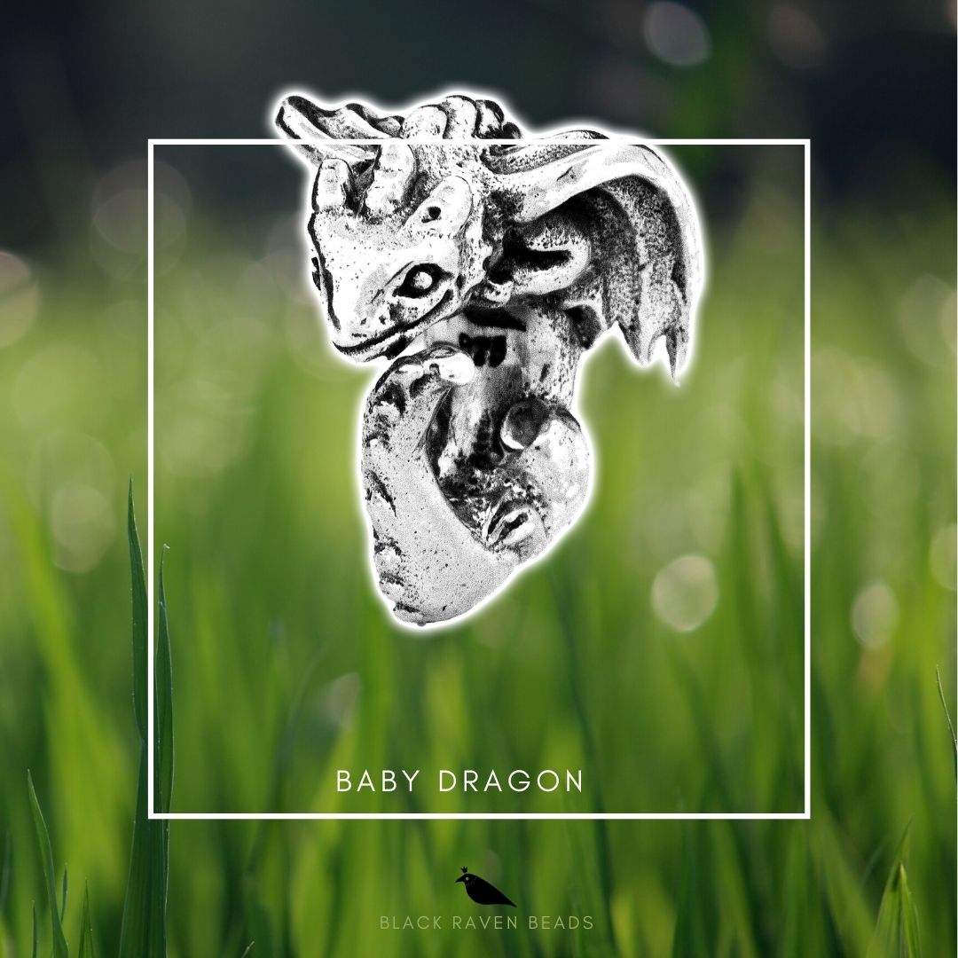 Black Raven Beads Baby Dragon silver sterling-silver Charm by The Alternative Bead. Your official Black Raven Beads Retailer from Germany