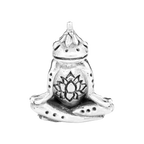 Black Raven Beads Meditation Frog silver sterling-silver Charm by The Alternative Bead. Your official Black Raven Beads Retailer from Germany