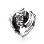 Black Raven Beads Dragon Heart silver sterling-silver Charm by The Alternative Bead. Your official Black Raven Beads Retailer from Germany