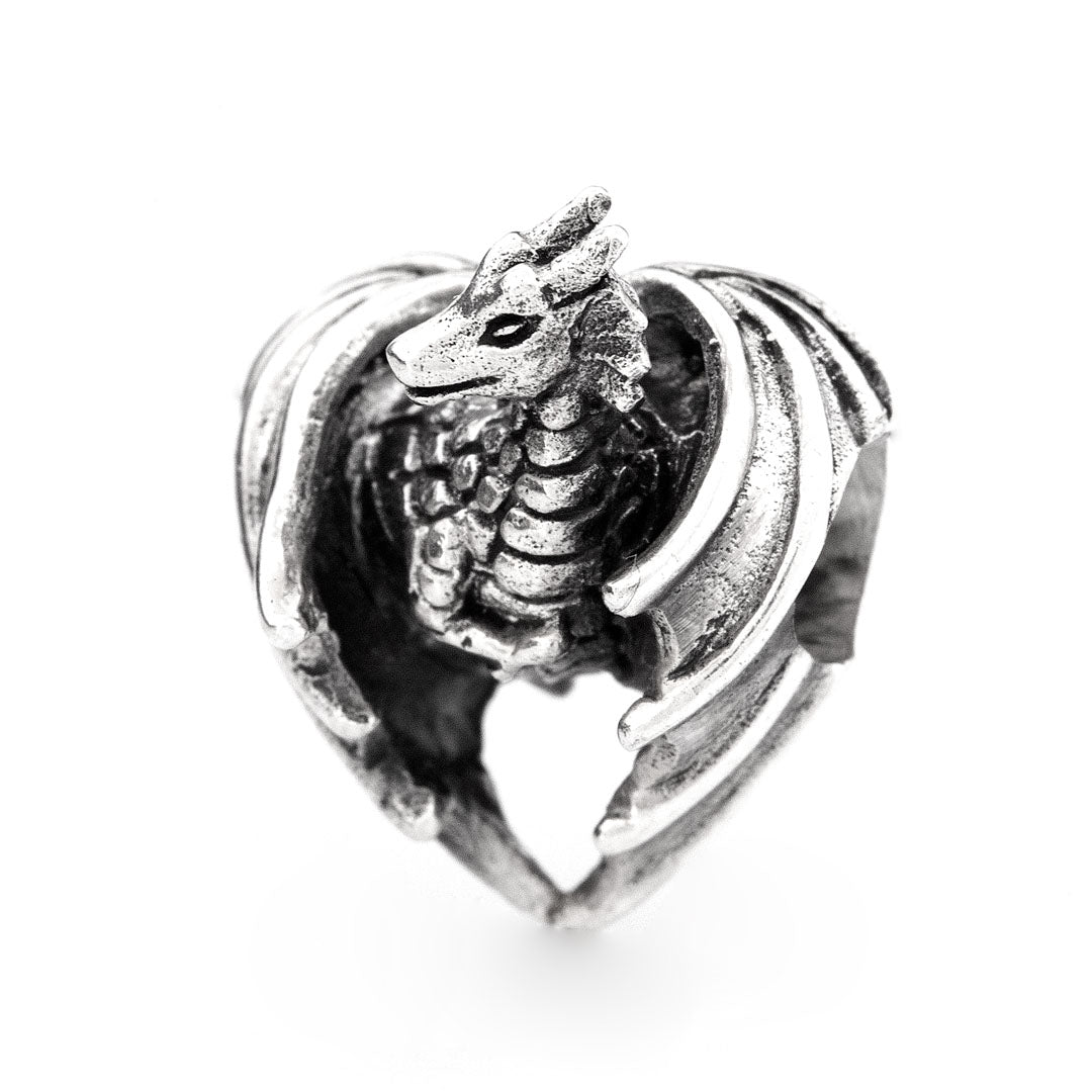 Black Raven Beads Dragon Heart silver sterling-silver Charm by The Alternative Bead. Your official Black Raven Beads Retailer from Germany