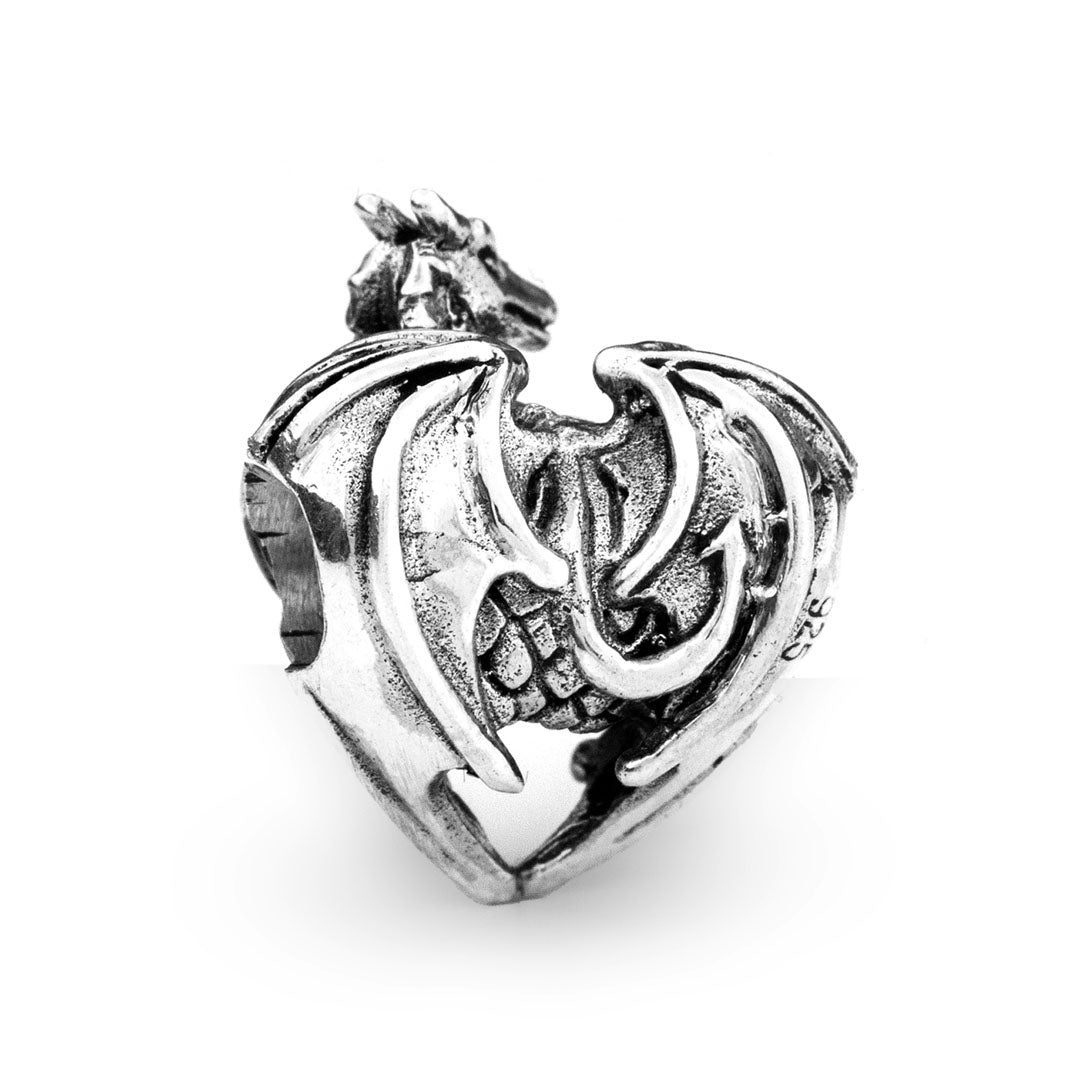 Black Raven Beads Dragon Heart silver sterling-silver Charm by The Alternative Bead. Your official Black Raven Beads Retailer from Germany