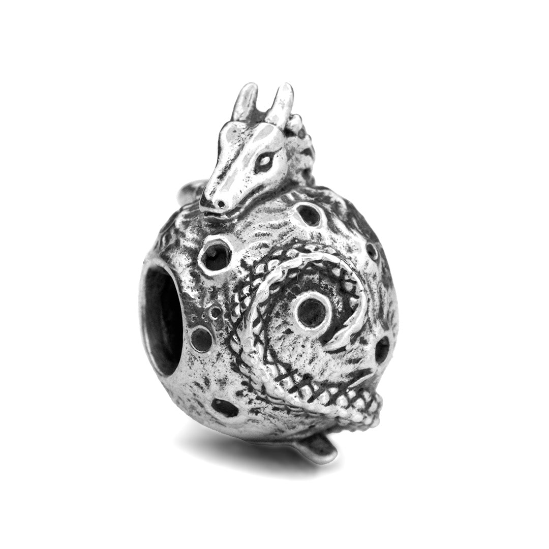 Black Raven Beads Moon Dragon silver sterling-silver Charm by The Alternative Bead. Your official Black Raven Beads Retailer from Germany