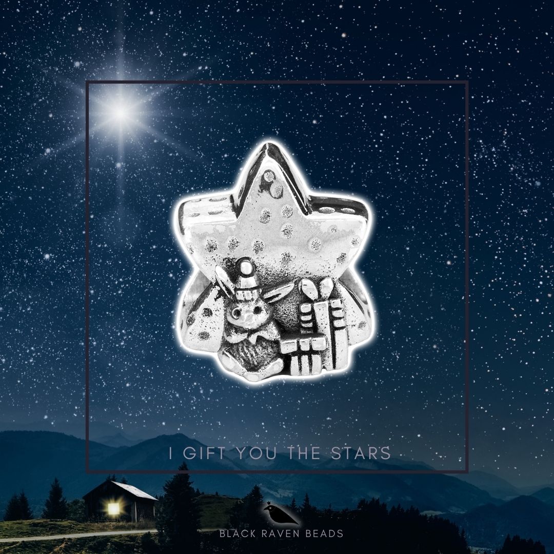 Black Raven Beads I Gift You The Stars silver sterling-silver Charm by The Alternative Bead. Your official Black Raven Beads Retailer from Germany