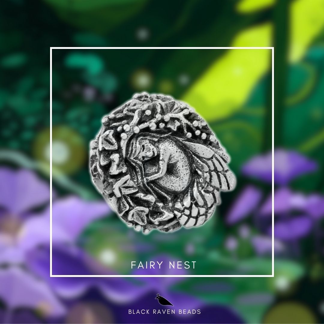 Black Raven Beads Fairy Nest silver sterling-silver Charm by The Alternative Bead. Your official Black Raven Beads Retailer from Germany