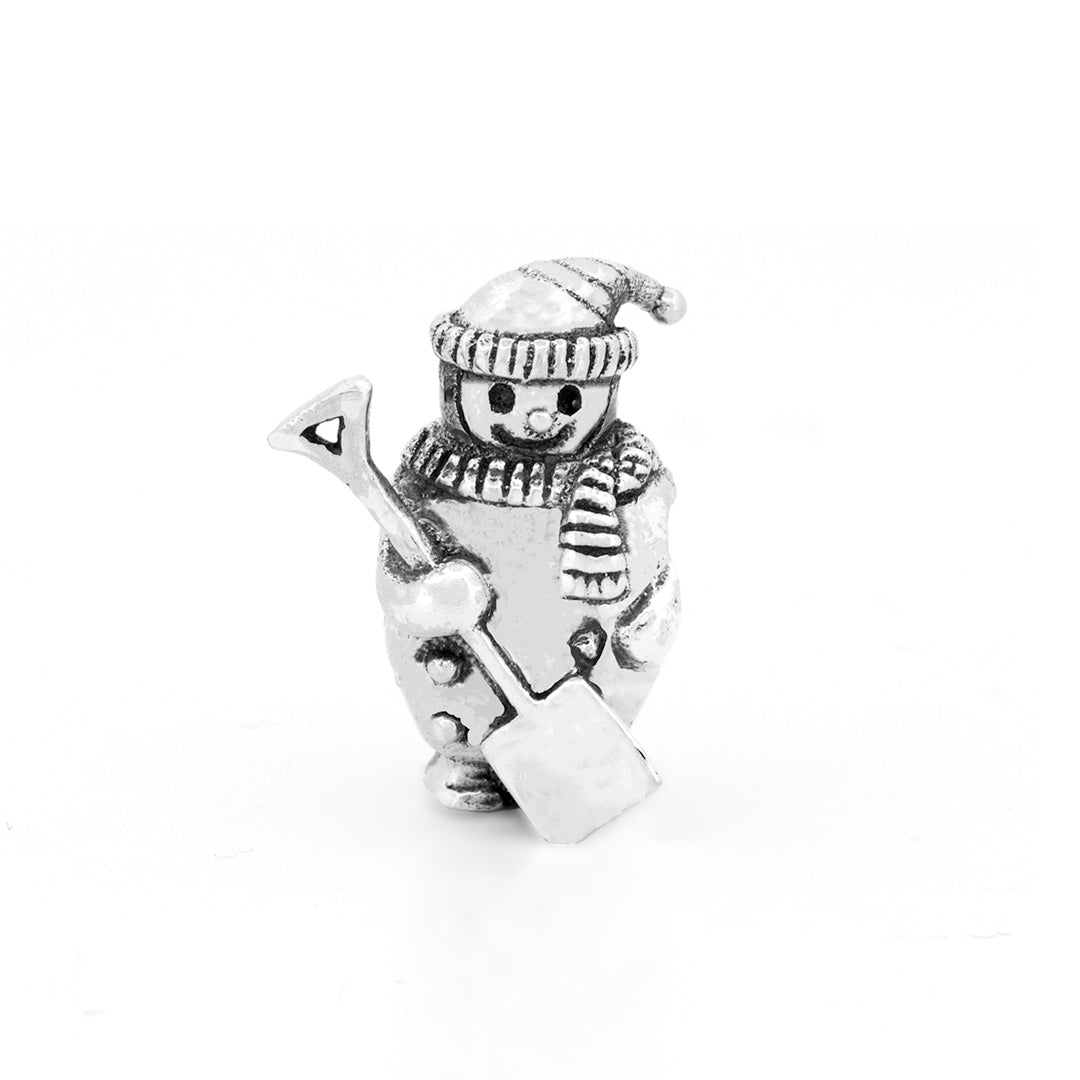 Black Raven Beads Winter Chore Snowman silver sterling-silver Charm by The Alternative Bead. Your official Black Raven Beads Retailer from Germany