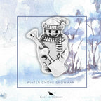 Black Raven Beads Winter Chore Snowman silver sterling-silver Charm by The Alternative Bead. Your official Black Raven Beads Retailer from Germany