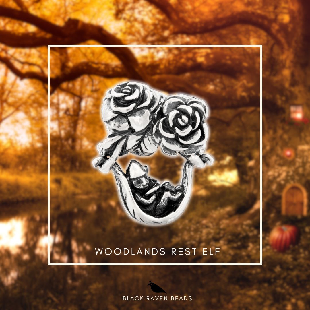 Black Raven Beads Woodland Rest Elf silver sterling-silver Bead by The Alternative Bead. Your official Black Raven Beads Retailer from Germany