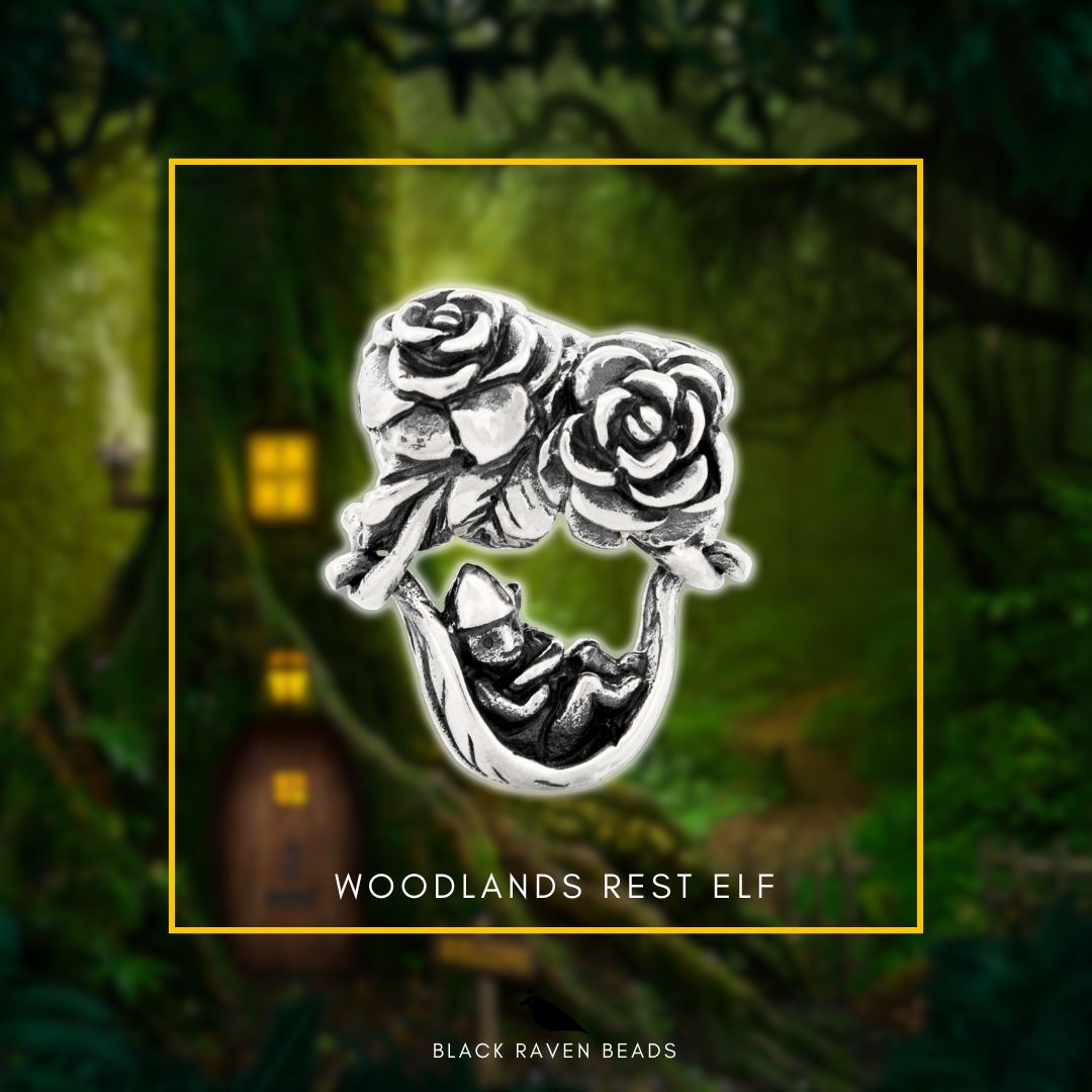 Black Raven Beads Woodland Rest Elf silver sterling-silver Bead by The Alternative Bead. Your official Black Raven Beads Retailer from Germany