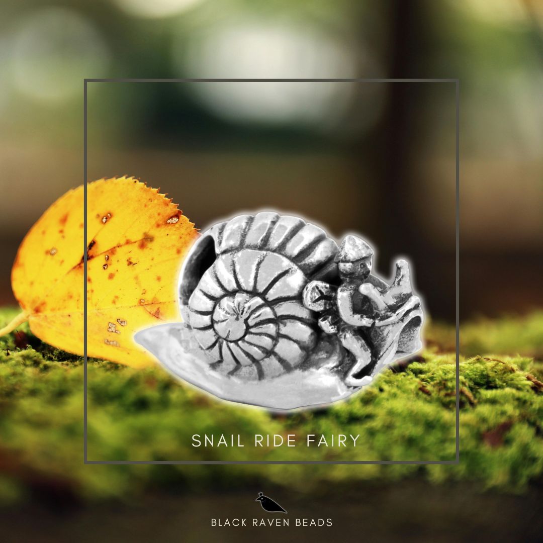 Black Raven Beads Snail Ride Fairy silver sterling-silver Bead by The Alternative Bead. Your official Black Raven Beads Retailer from Germany