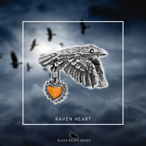 Black Raven Beads Raven Heart silver; gold sterling-silver; gold-plated Bead by The Alternative Bead. Your official Black Raven Beads Retailer from Germany