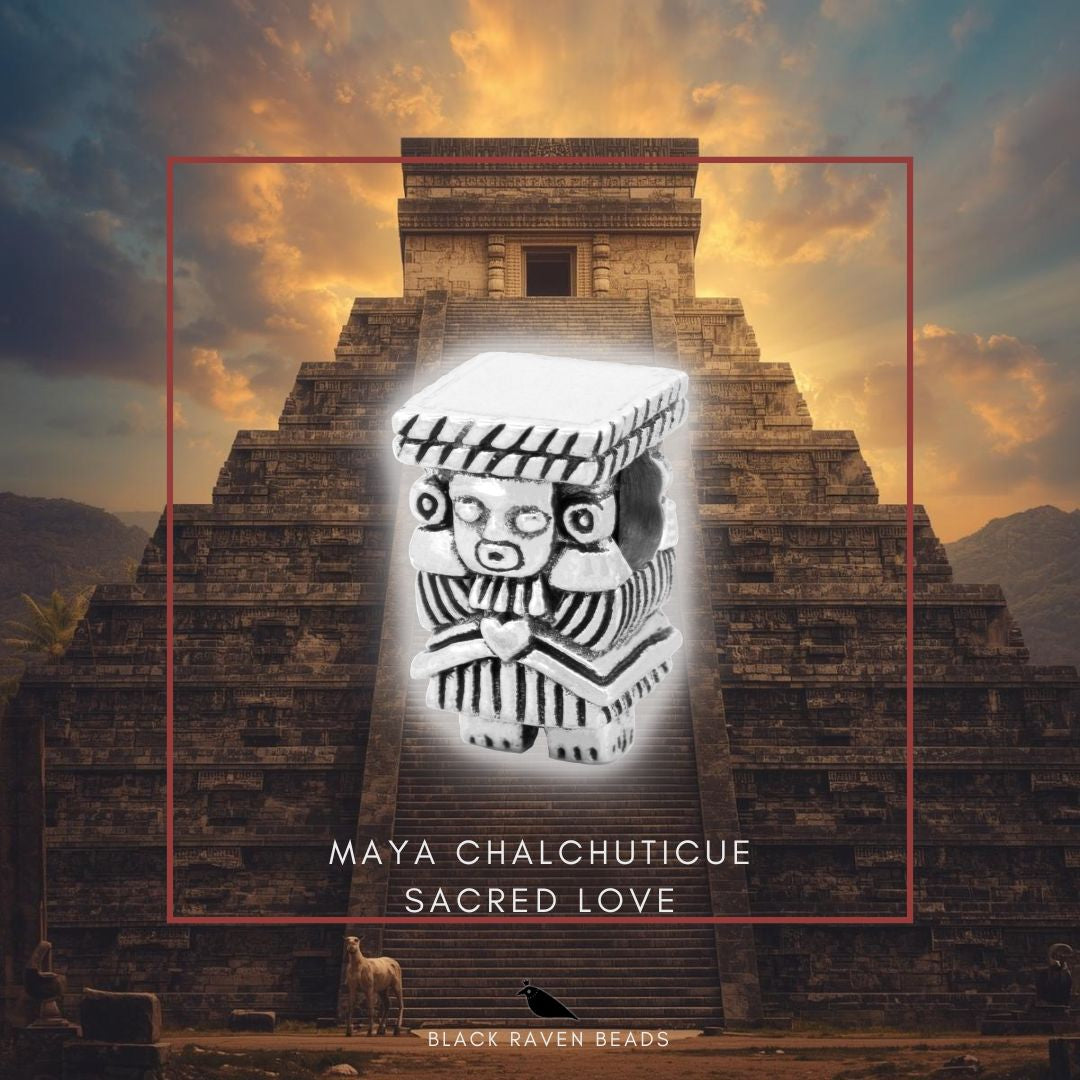 Black Raven Beads Maya Chalchiuhtlicue (Sacred Love) silver sterling-silver Bead by The Alternative Bead. Your official Black Raven Beads Retailer from Germany