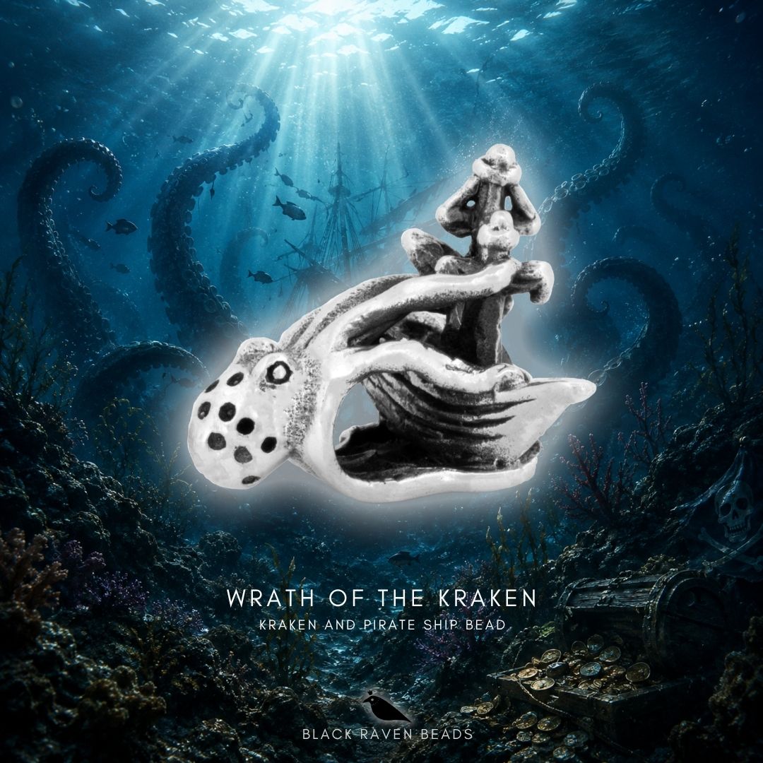 Black Raven Beads Wrath of the Kraken silver sterling-silver Bead by The Alternative Bead. Your official Black Raven Beads Retailer from Germany