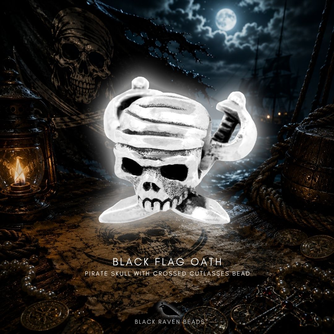 Black Raven Beads Black Flag Oath silver sterling-silver Bead by The Alternative Bead. Your official Black Raven Beads Retailer from Germany