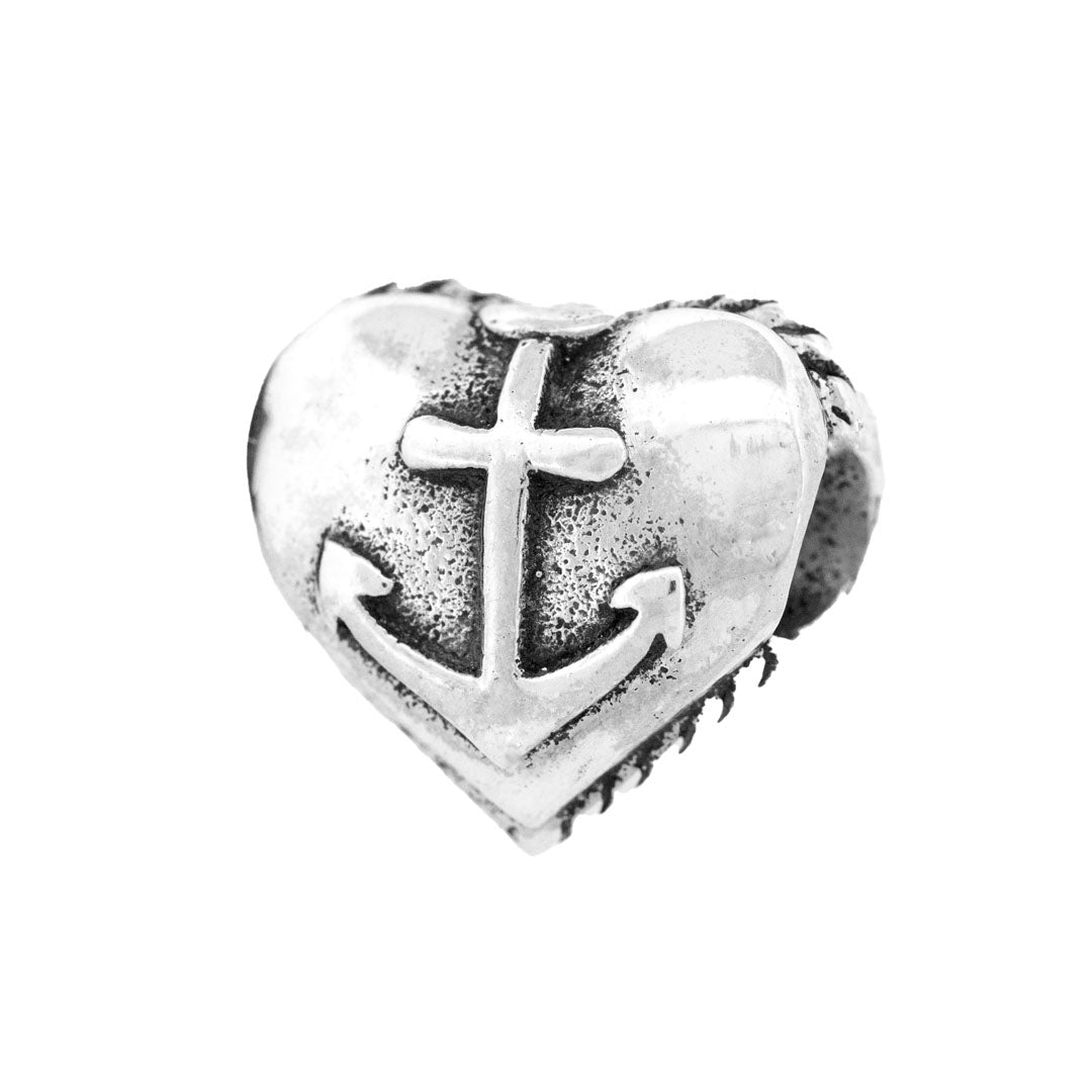 Black Raven Beads Heart Anchor silver sterling-silver Charm by The Alternative Bead. Your official Black Raven Beads Retailer from Germany
