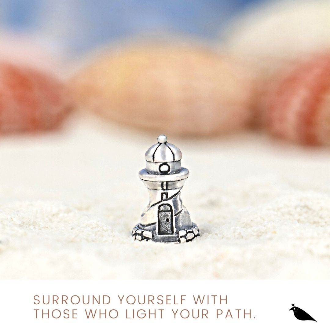 Black Raven Beads Beacon Lighthouse silver sterling-silver Charm by The Alternative Bead. Your official Black Raven Beads Retailer from Germany