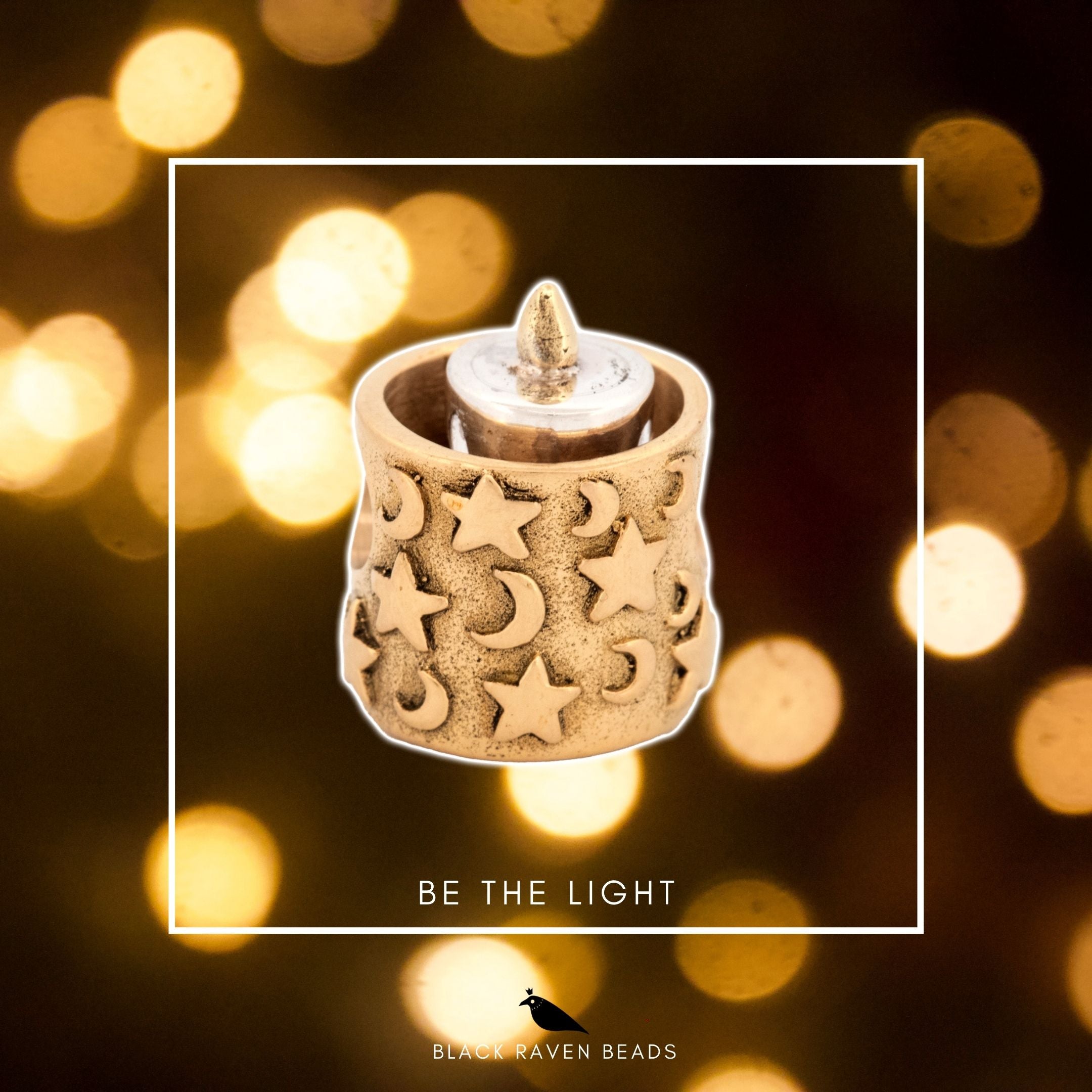 Black Raven Beads Be the Light silver and bronze sterling-silver and brass Charm by The Alternative Bead. Your official Black Raven Beads Retailer from Germany