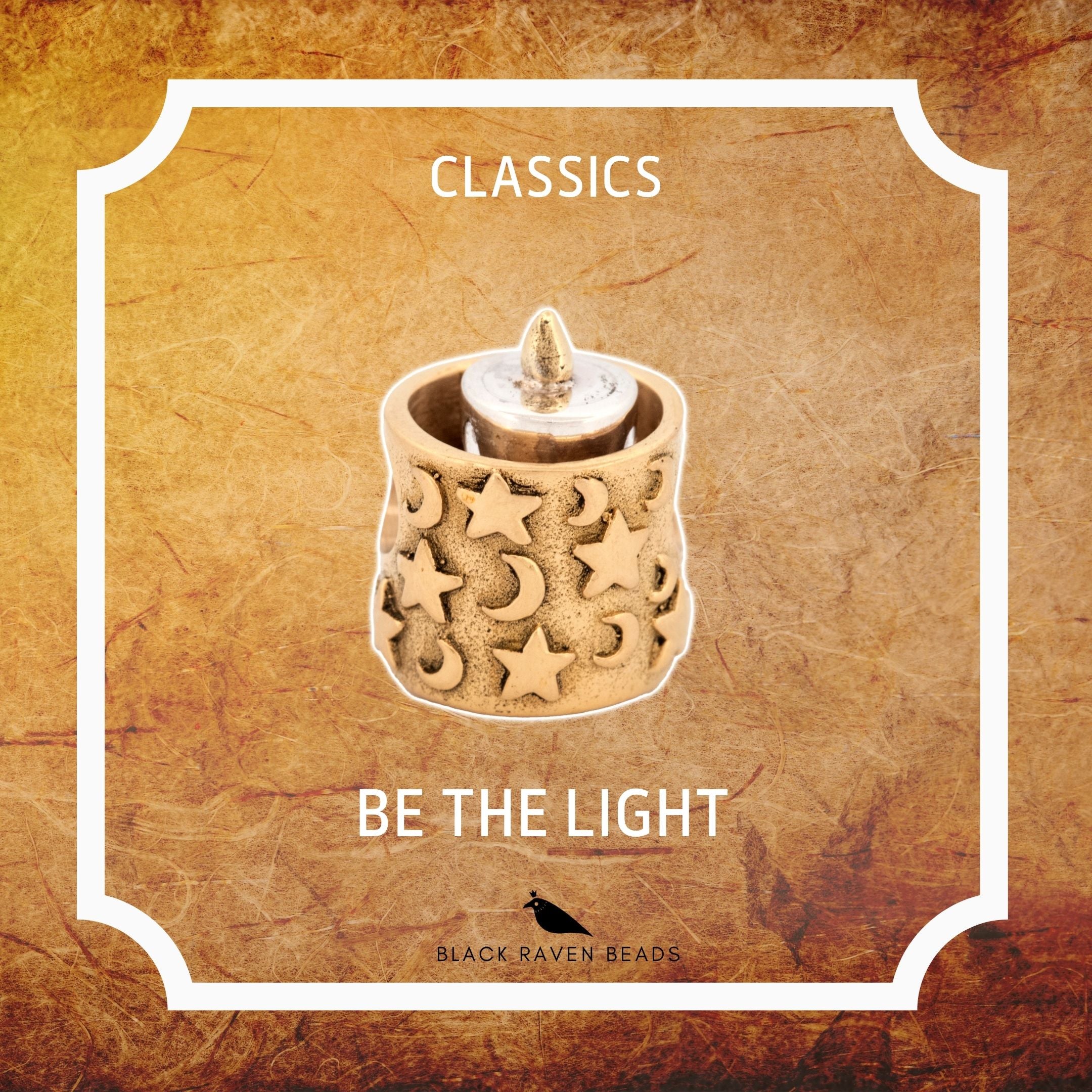 Black Raven Beads Be the Light silver and bronze sterling-silver and brass Charm by The Alternative Bead. Your official Black Raven Beads Retailer from Germany