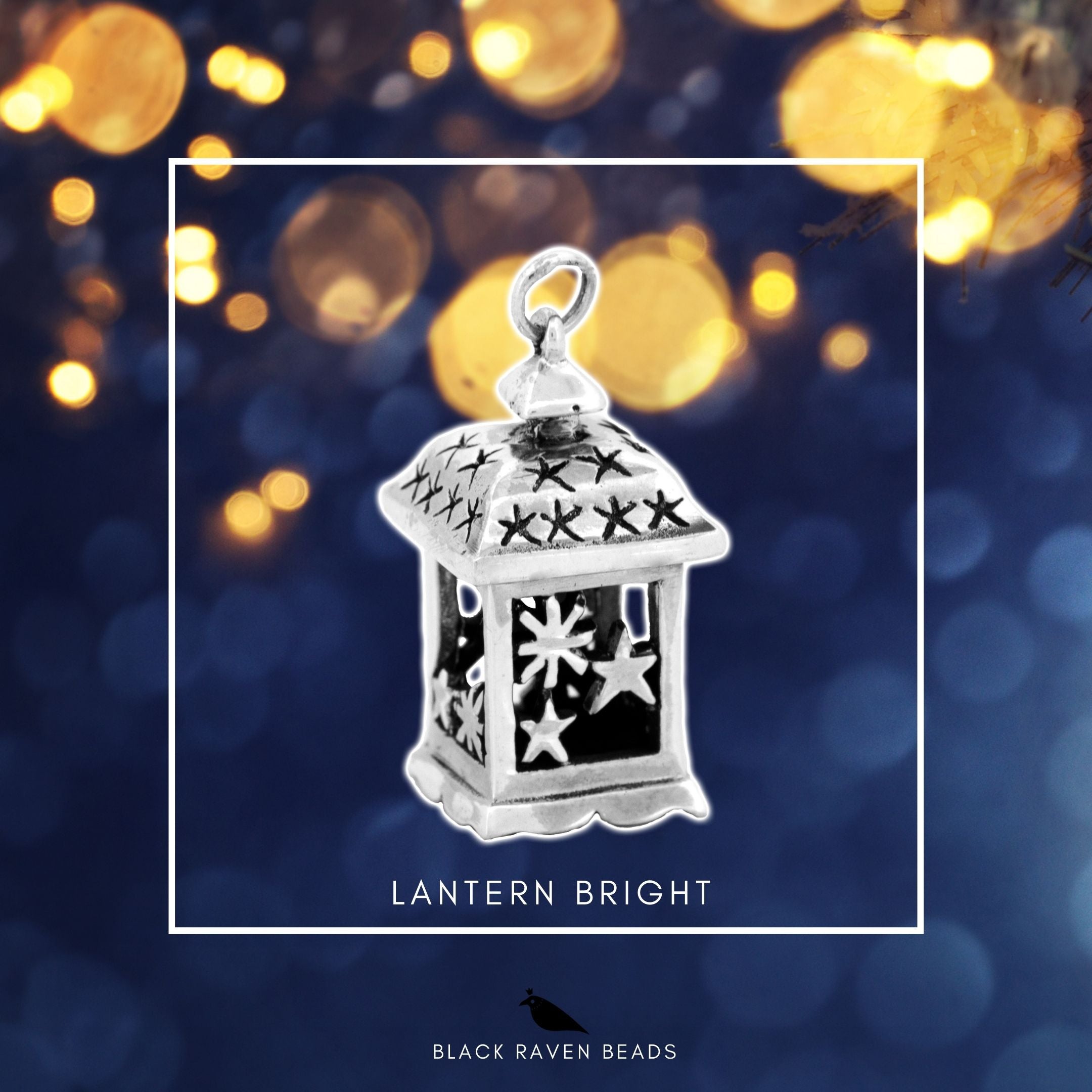 Black Raven Beads Lantern Bright silver sterling-silver Dangle by The Alternative Bead. Your official Black Raven Beads Retailer from Germany