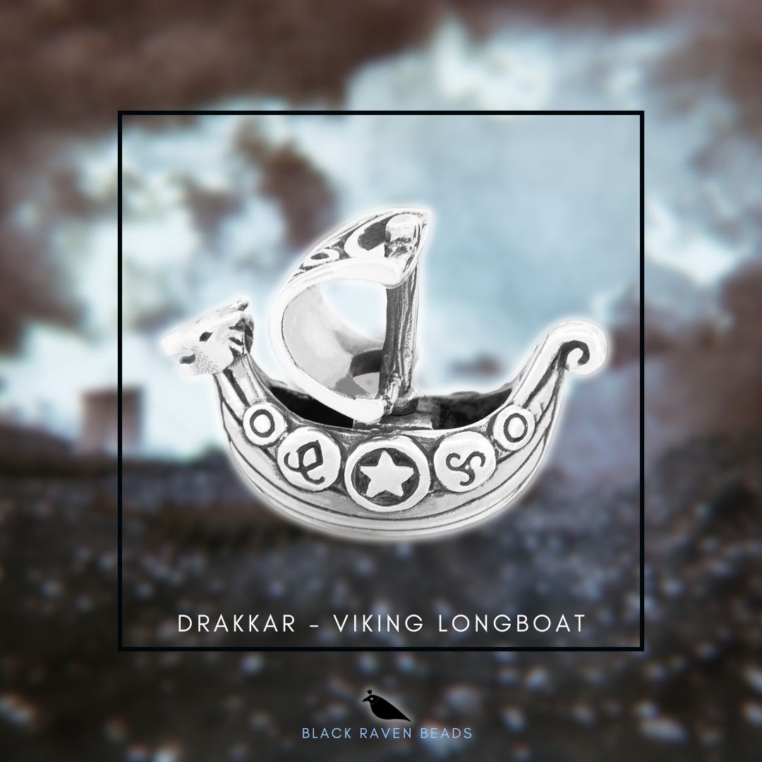 Black Raven Beads Drakkar - Viking Longboat silver sterling-silver Dangle by The Alternative Bead. Your official Black Raven Beads Retailer from Germany