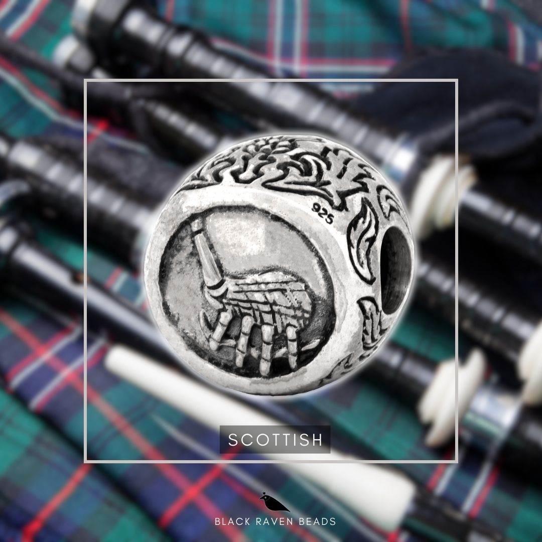 Black Raven Beads Scottish silver sterling-silver Bead by The Alternative Bead. Your official Black Raven Beads Retailer from Germany
