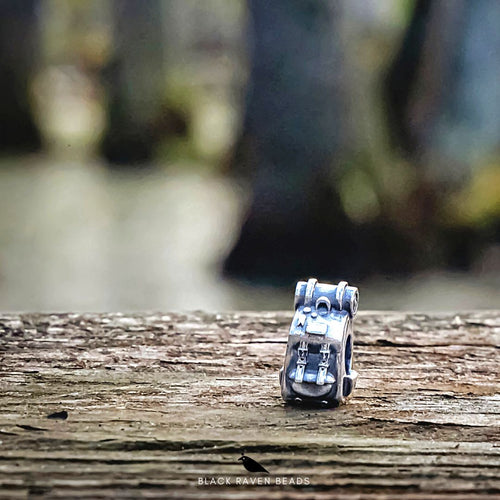 Black Raven Beads Small Journey Backpack silver sterling-silver Charm by The Alternative Bead. Your official Black Raven Beads Retailer from Germany