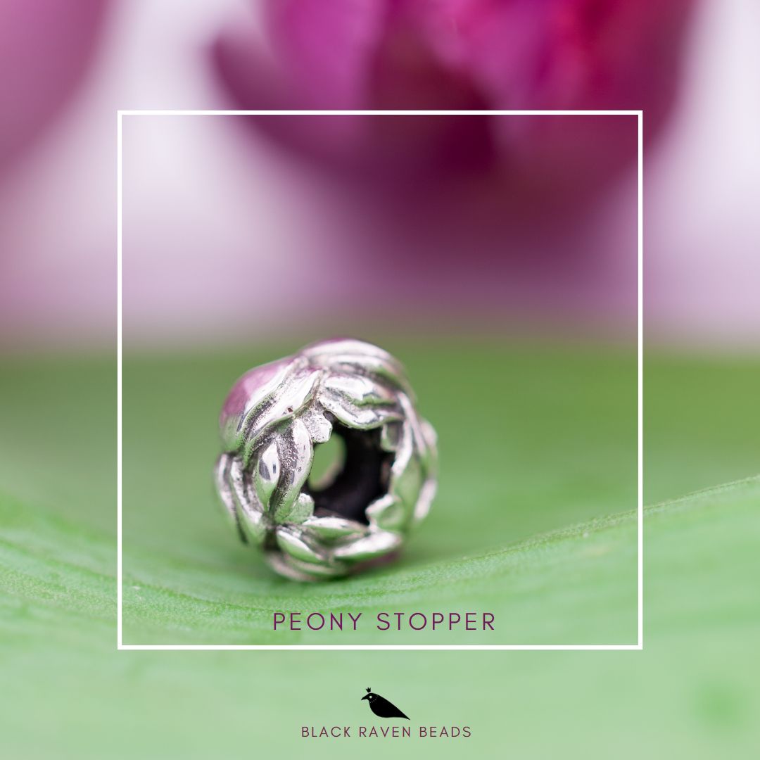 Black Raven Beads Peony Stopper silver sterling-silver Stopper by The Alternative Bead. Your official Black Raven Beads Retailer from Germany