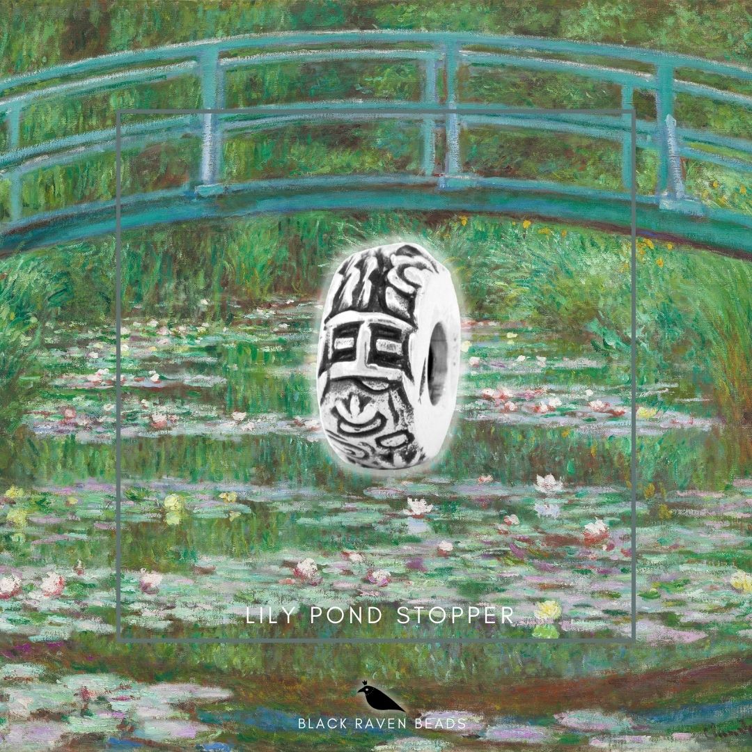 Black Raven Beads Monet Lily Pond Stopper silver sterling-silver Stopper by The Alternative Bead. Your official Black Raven Beads Retailer from Germany