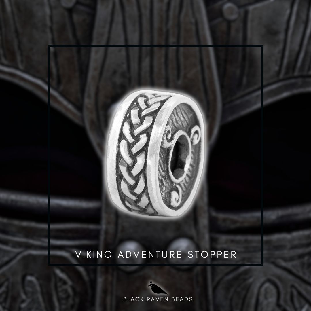 Black Raven Beads Viking Adventure Stopper silver sterling-silver Stopper by The Alternative Bead. Your official Black Raven Beads Retailer from Germany