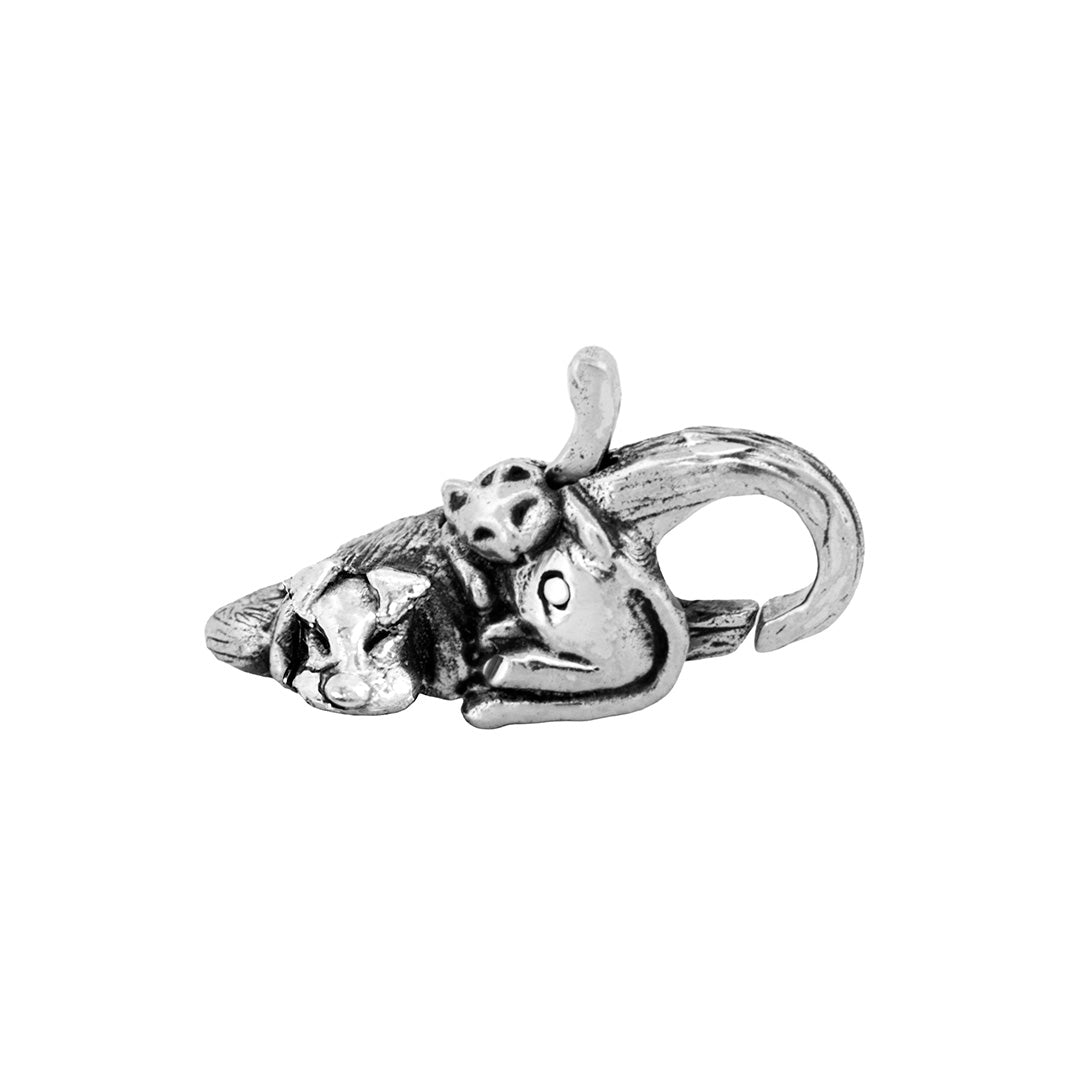 Black Raven Beads Paws Together Cat & Dog Lock silver sterling-silver Lock by The Alternative Bead. Your official Black Raven Beads Retailer from Germany