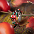 Elfbeads Rowan Berries Golddust  glass Bead by The Alternative Bead. Your official Elfbeads Retailer from Germany