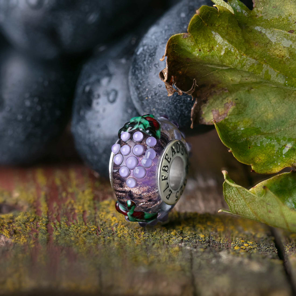  Elfbeads Royal Grapes Golddust Charm by The Alternative Bead 