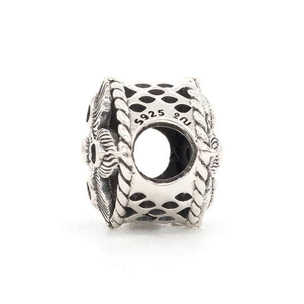 Praan The Element Peacock Feather silver; blue sterling-silver Bead by The Alternative Bead. Your official Praan Retailer from Germany