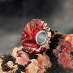 Elfbeads Cherry Gold Sprinkles Roll red; silver glass Bead by The Alternative Bead. Your official Elfbeads Retailer from Germany