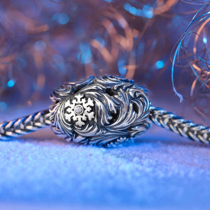 Silver Elfbeads Blizzard Gems Barrel Charm by The Alternative Bead 