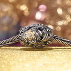 Elfbeads Blizzard Gems Barrel Two-Tone silver sterling-silver Bead by The Alternative Bead. Your official Elfbeads Retailer from Germany