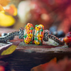 Elfbeads Golden Harvest Patch white; yellow glass Bead by The Alternative Bead. Your official Elfbeads Retailer from Germany