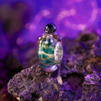 Elfbeads King Octopus Reef blue; gold glass Bead by The Alternative Bead. Your official Elfbeads Retailer from Germany