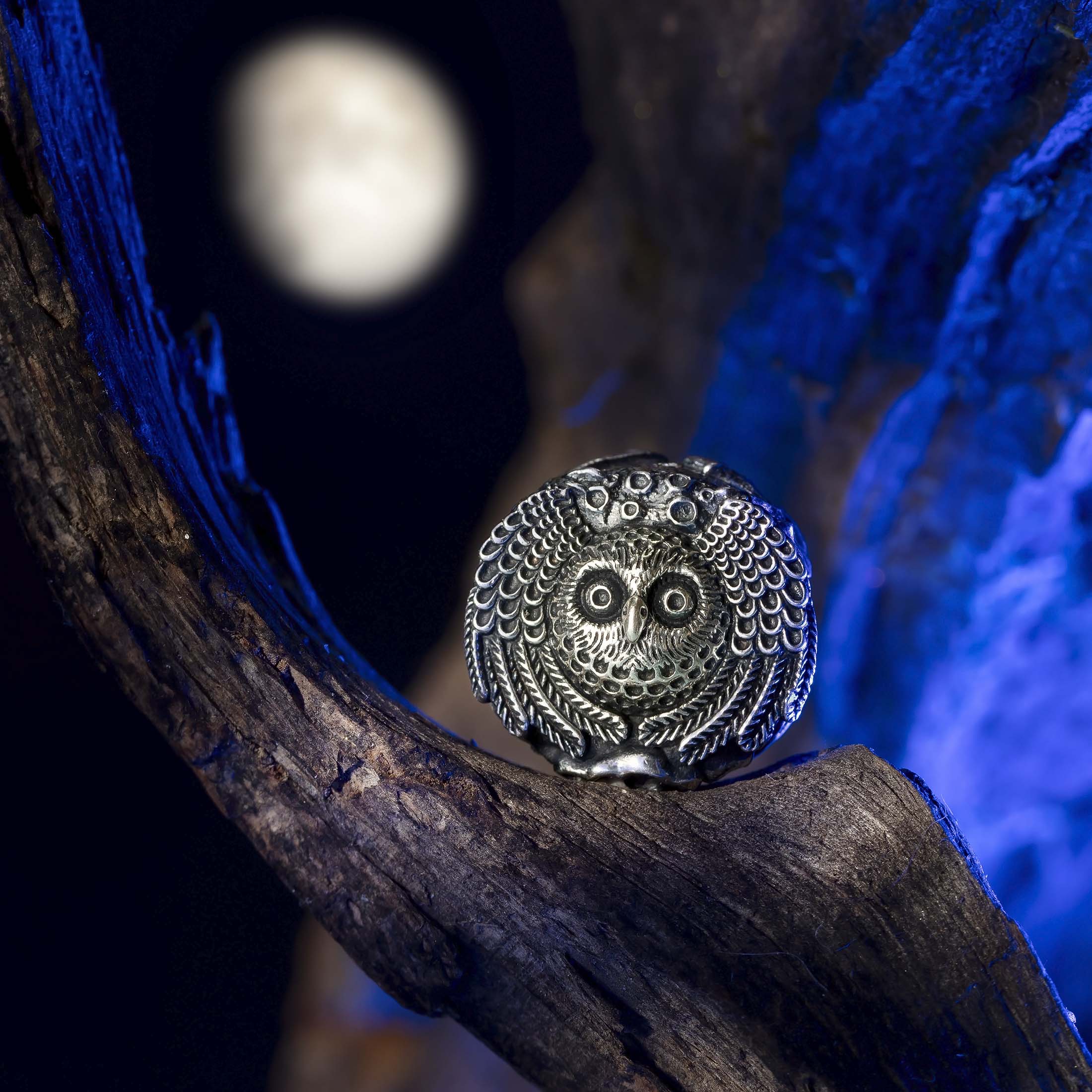 Elfbeads Moon Owl silver sterling-silver Bead by The Alternative Bead. Your official Elfbeads Retailer from Germany
