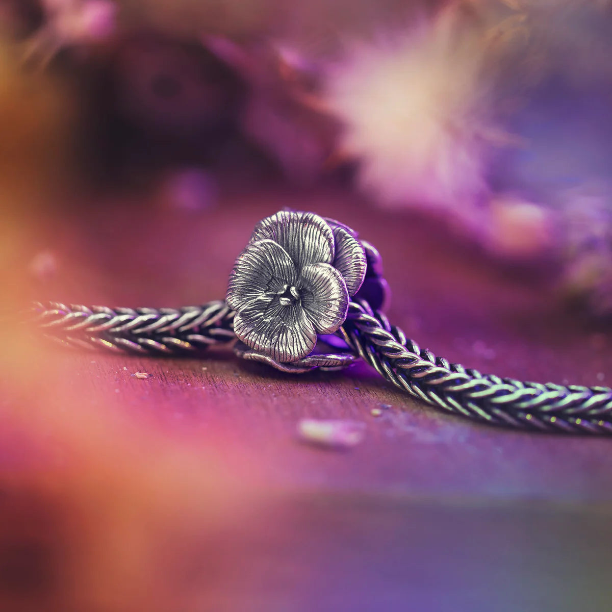 Elfbeads Pansies V2 silver sterling-silver Bead by The Alternative Bead. Your official Elfbeads Retailer from Germany