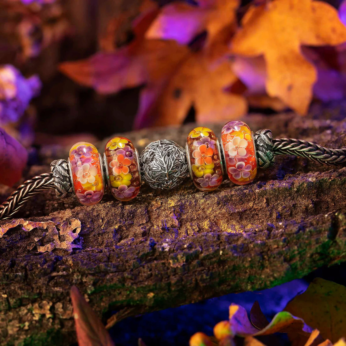 Elfbeads Golden Meadow Waltz orange glass Bead by The Alternative Bead. Your official Elfbeads Retailer from Germany