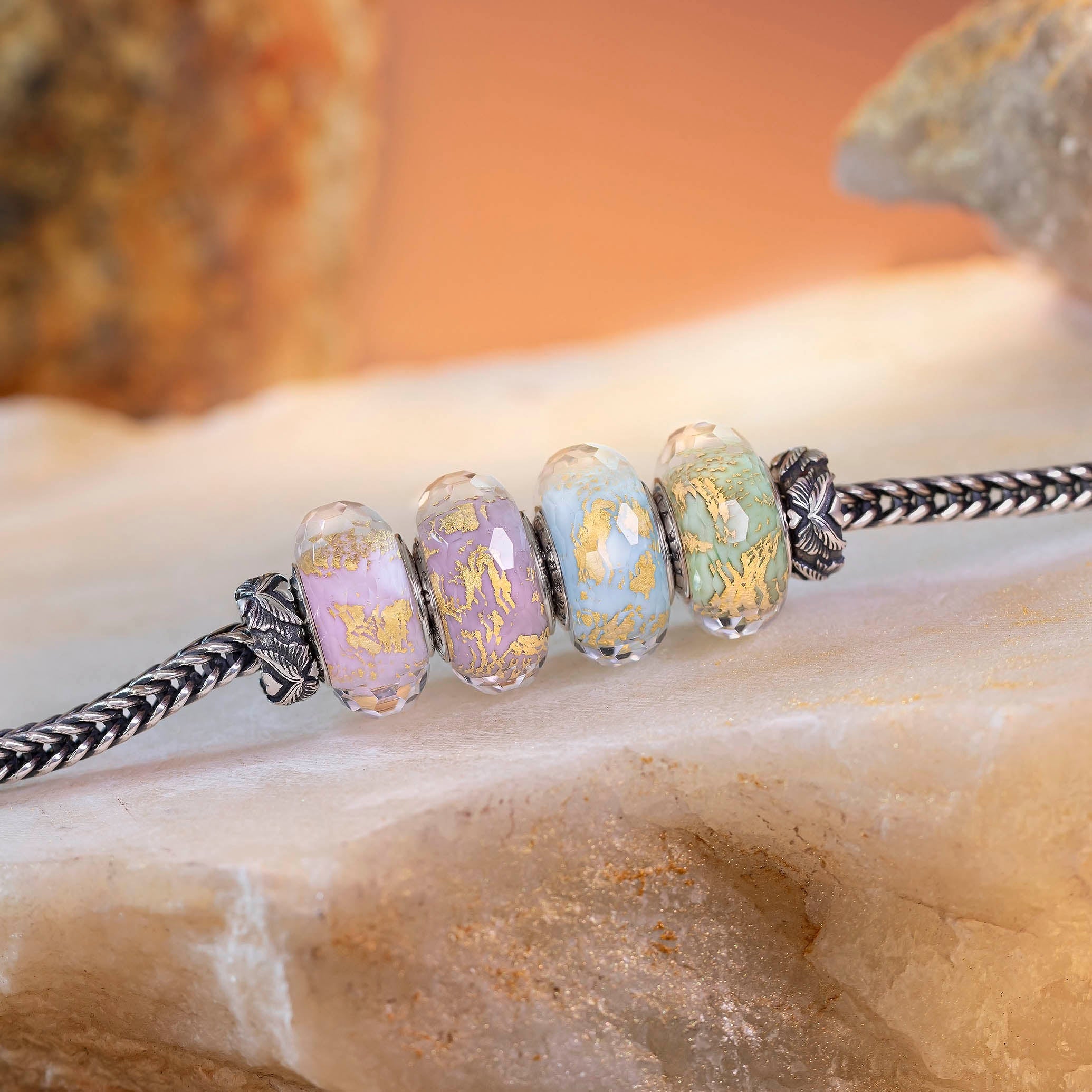 Elfbeads Easter Sparks Set pink; green; blue; purple glass Stack by The Alternative Bead. Your official Elfbeads Retailer from Germany