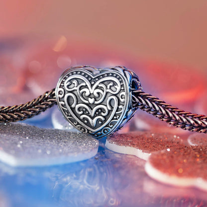 Silver Elfbeads Filigree Heart Charm by The Alternative Bead 